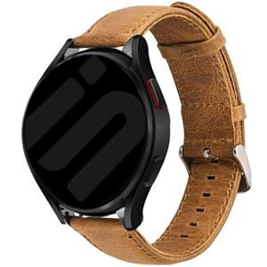 Strap-it Garmin Vivoactive 5 leren band  (bruin)