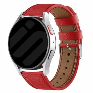 Strap-it Garmin Vivoactive 5 leren bandje (rood)