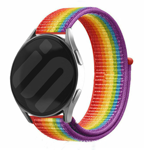 Strap-it Garmin Vivoactive 5 nylon band (regenboog)