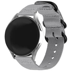 Strap-it Garmin Vivoactive 5 nylon gesp band (grijs)