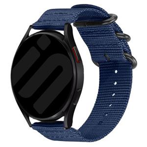 Strap-it Garmin Vivoactive 5 nylon gesp band (blauw)