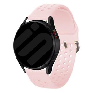 Strap-it Garmin Vivoactive 5 siliconen bandje met gaatjes (roze)