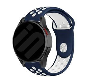 Strap-it Garmin Vivoactive 5 sport band (blauw wit)