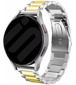 Strap-it Garmin Vivoactive 5 stalen band  (zilver/goud)
