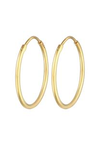 Elli Dames Creolen Rond Basic Klassiek Tijdloos in 925 Sterling Zilver