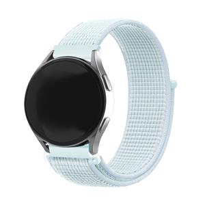 Strap-it Huawei Watch GT 3 Pro 43mm nylon bandje (licht cyaan)