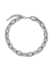 Jimmy Choo Halsketting met kristallen - Zilver