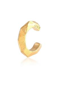 Elli Dames Earcuff Klem Single Gefacetteerde Look in 925 Sterling Zilver