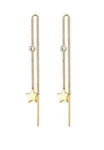 Elli Dames doortrekbare ster hanger met kristallen in 925 sterling zilver