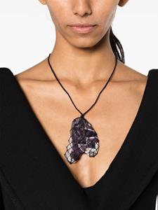 Niccolò Pasqualetti quartz-pendant string necklace - Paars