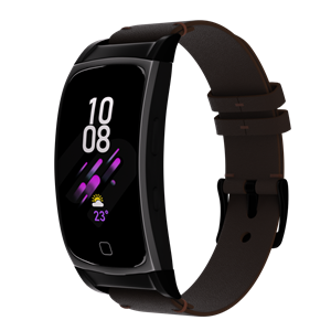 Strap-it Samsung Gear Fit 2 (Pro) leren bandje (bruin)