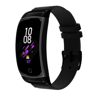 Strap-it Samsung Gear Fit 2 (Pro) leren bandje (zwart)