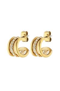 Dyrberg/Kern Thea Earpost, Color: Gold/Crystal, Onesize, Women