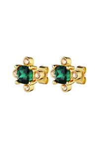 Dyrberg/Kern Gigi Earring, Color: Gold/Green, Onesize, Women