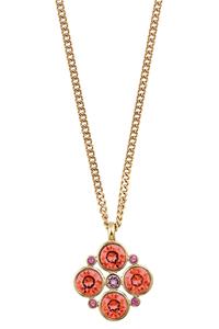 Dyrberg/Kern Maude Necklace, Color: Gold/Red, Onesize, Women