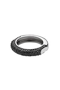 Dyrberg/Kern Cyclas Ring, Color: Silver/Black,, Women