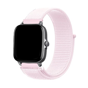 Strap-it Amazfit GTS 2 nylon bandje (lichtroze)