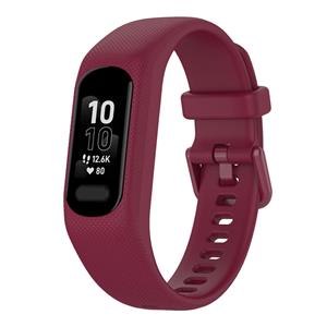 Strap-it Garmin Vivosmart 5 siliconen bandje (bordeaux)