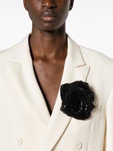 Philosophy Di Lorenzo Serafini sequinned flower-applique brooch - Zwart