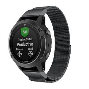 Strap-it Garmin Fenix 3 Milanese band (zwart)