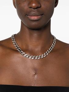 Kenneth Jay Lane crystal-embellished curb-chain necklace - Zilver