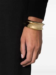 Saint Laurent wide polished cuff bracelet - Goud