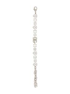 Dolce & Gabbana DG-plaque crystal-embellished bracelet - Zilver