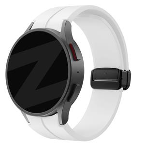 Bandz Samsung Galaxy Watch 5 - 40mm siliconen band met D-Buckle (wit)
