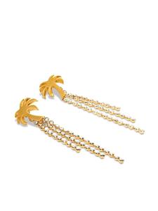 Palm Angels Oorbellen met stras - Goud