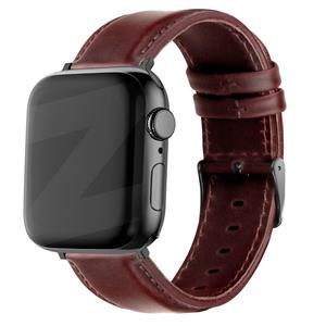 Bandz Apple Watch genuine leren band (donkerbruin)