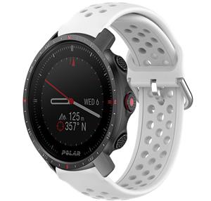 Strap-it Polar Grit X Pro siliconen bandje met gaatjes (wit)