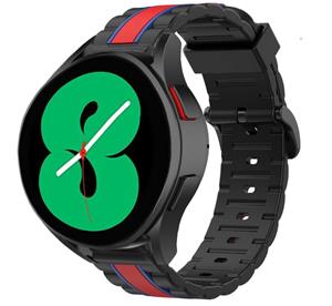 Strap-it Samsung Galaxy Watch 4 44mm Special Edition Band (zwart/rood)