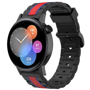 Strap-it Huawei Watch GT 3 42mm Special Edition band (zwart/rood)