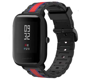 Strap-it Xiaomi Amazfit Bip Special Edition band (zwart/rood)