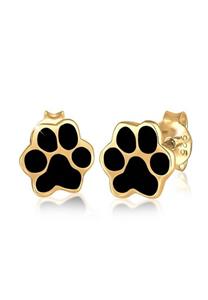 Elli Dames Oorsteker Poten Dier Hond Kat Filigraan met Email in 925 Sterling Zilver