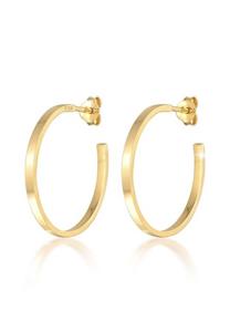 Elli Dames Creolen Basic Effen in 925 Sterling Zilver