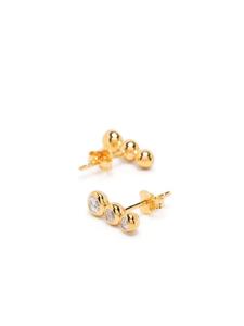 Missoma Articulated Tripe crystal-embellished stud earrings - Goud