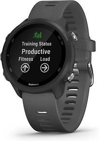 Garmin Forerunner 245 grijs met een grijze siliconen polspolsband - refurbished