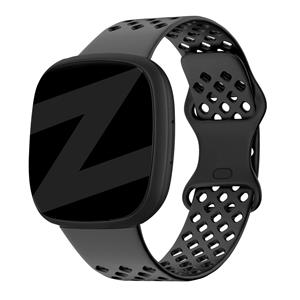 Bandz Fitbit Sense sport band 'Sport Air' (zwart)