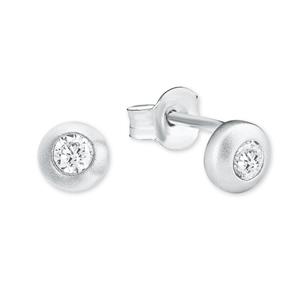 amor Oorbellen voor dames, 925 Sterling zilver, zirkonia synth.