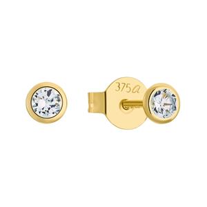 amor Oorbellen voor dames, goud 375, zirkonia synth.