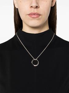 Jil Sander ring pendant necklace - Zilver