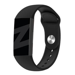 Bandz Fitbit Charge 3 sport band 'Classic' (zwart)