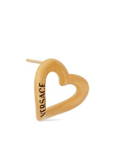 Versace logo-print heart-motif earrings - Goud