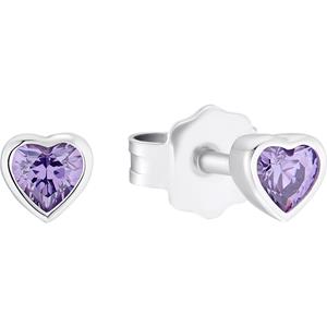 Prinzessin Lillifee Oorbellen voor meisjes, 925 Sterling Zilver, (synth.) Zirconia | Hart