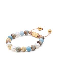 Nialaya Jewelry Kralenarmband met parel - Blauw