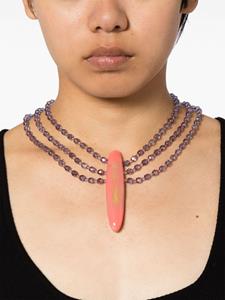 Emporio Armani Gelaagde halsketting met hanger - Paars