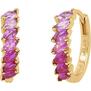 NOELANI hoepel oorbellen voor dames, 925 Sterling zilver, zirkonia synth.