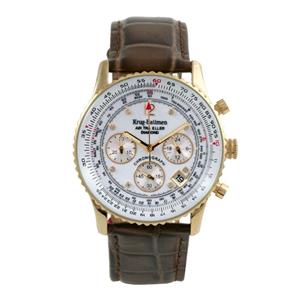Krug Baümen Krug Baumen Air Traveller Diamond 400201DS Heren Horloge 40mm 3 ATM