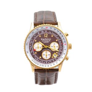 Krug Baümen Krug Baumen Air Traveller Diamond 400213DS Heren Horloge 40mm 3 ATM